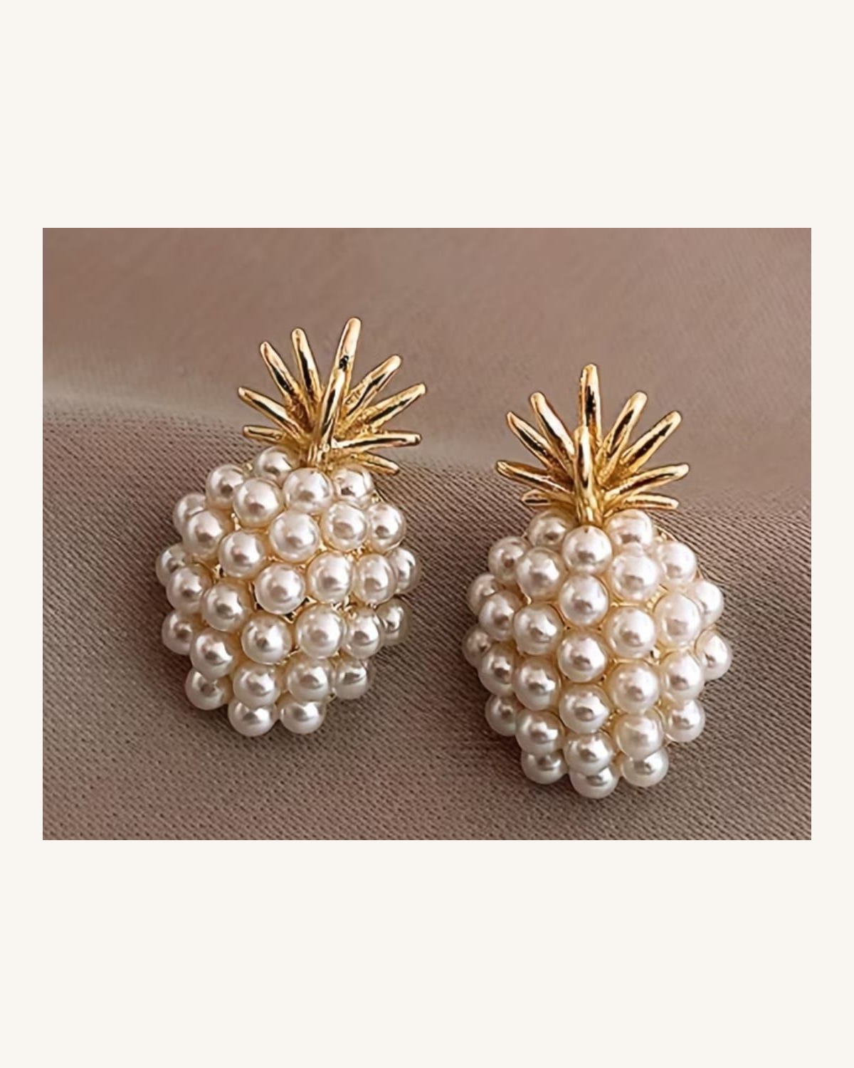 Aretes Piña Perlas