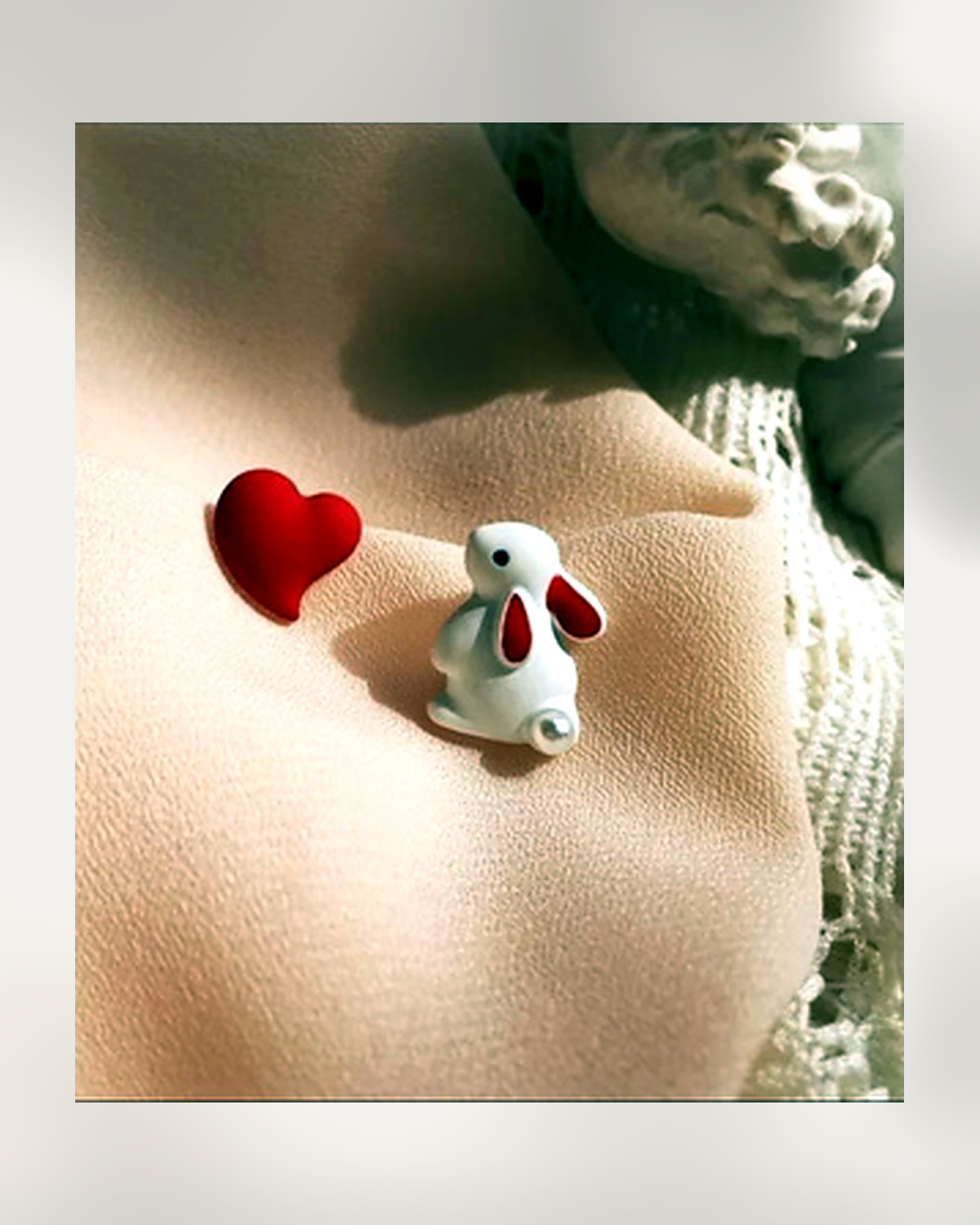 Aretes Conejo Corazón