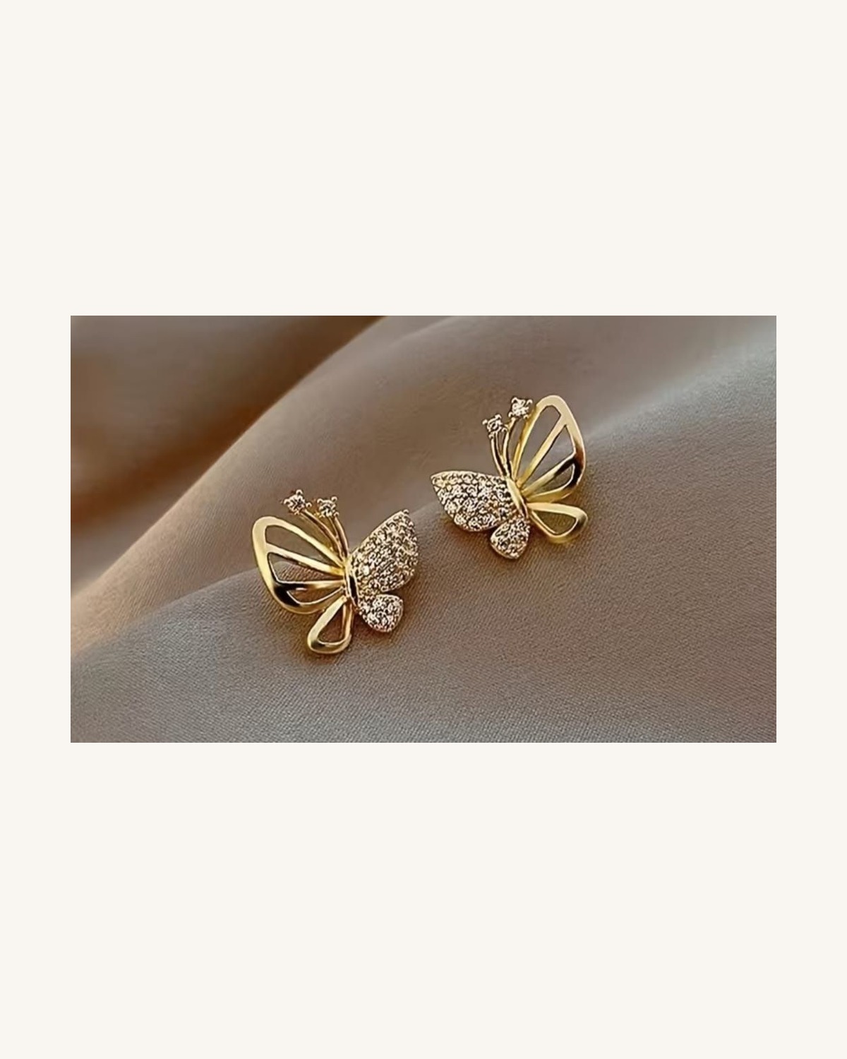 Aretes Mariposa Brillante