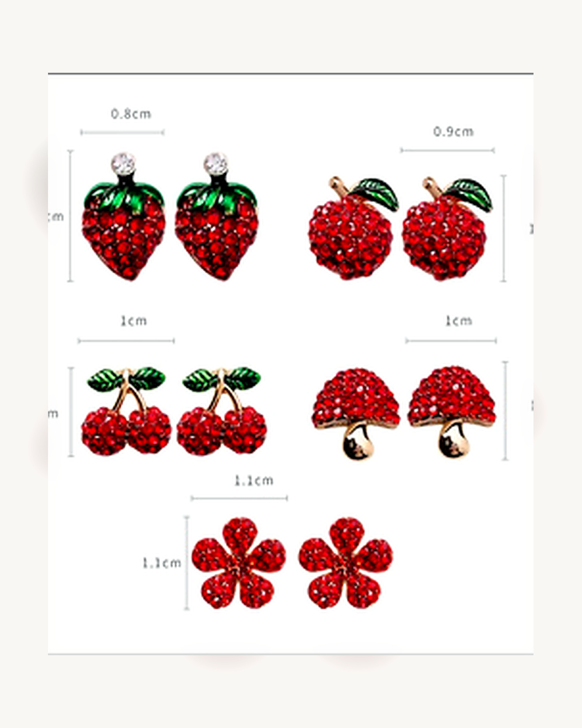 Aretes Frutas