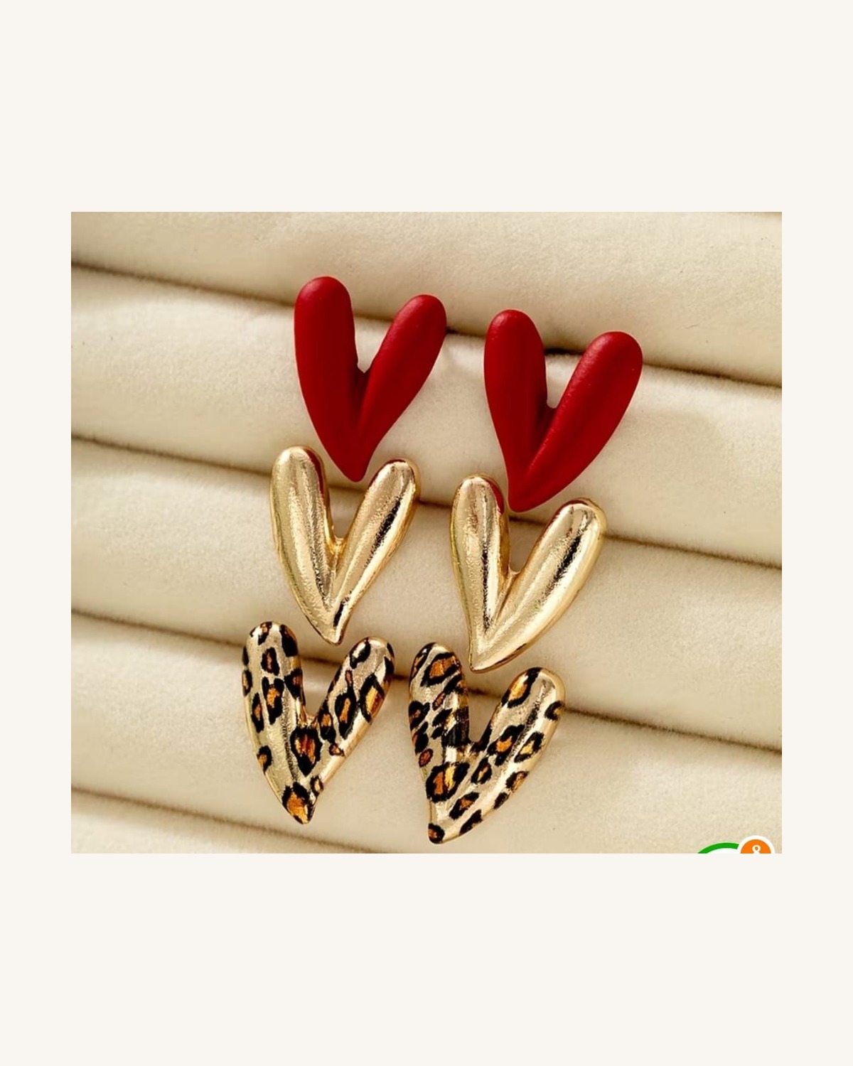 Aretes Corazón Trío